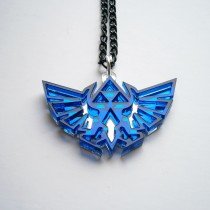 Blue Legend of Zelda Necklace - Hyrule's Royal Crest