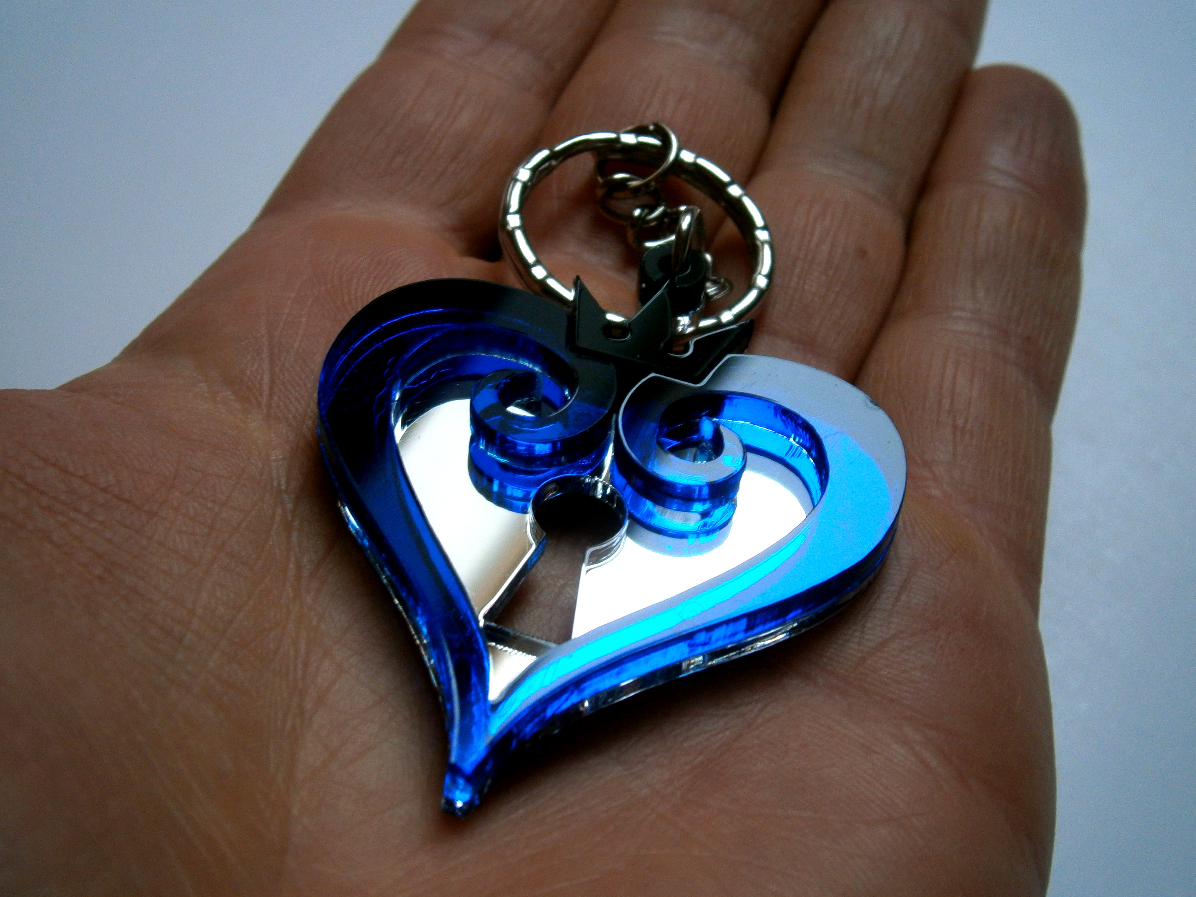 Kingdom Hearts Keychain Lasercut Blue Acrylic Keychain