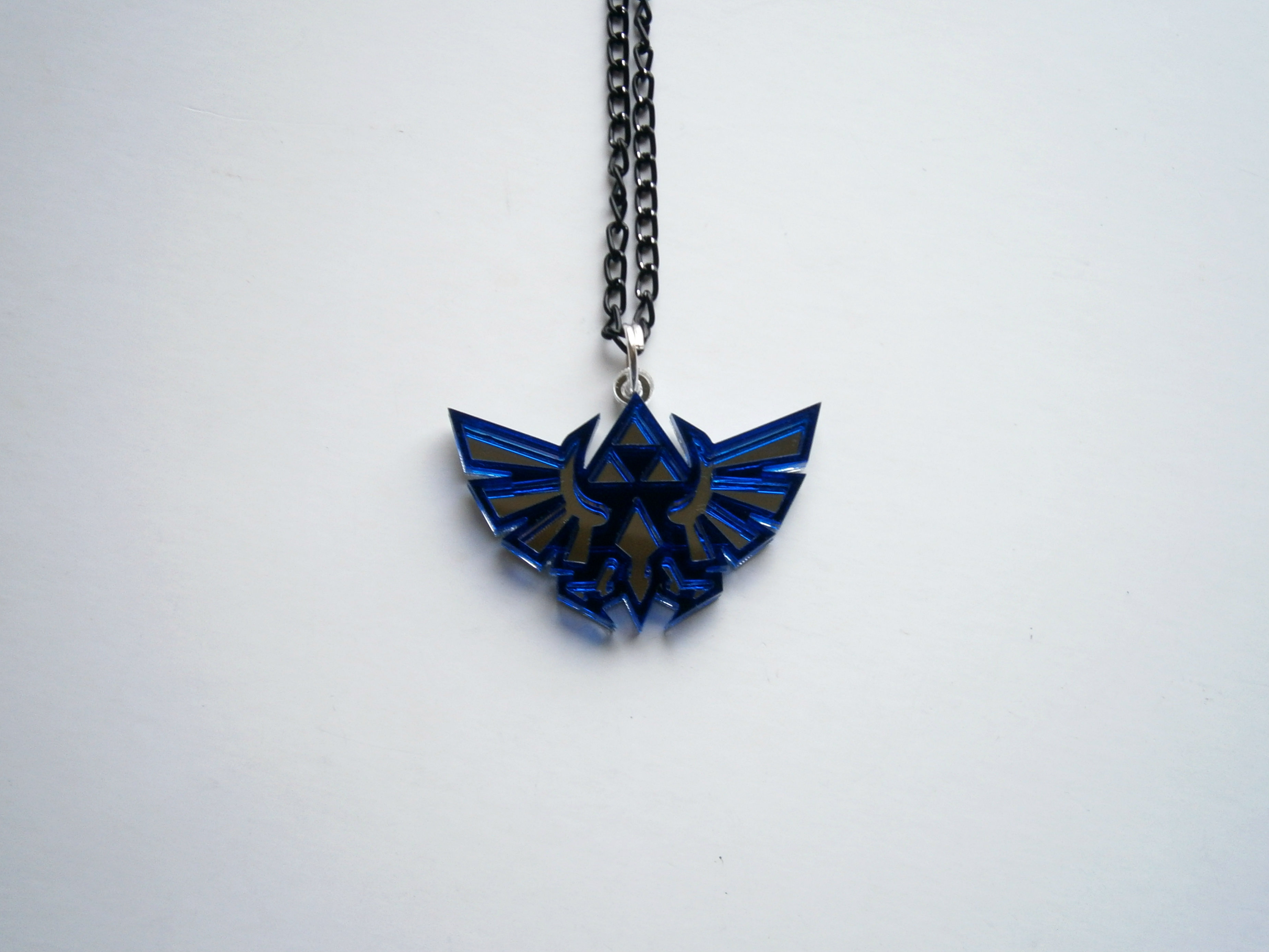 Blue Legend of Zelda Necklace - Hyrule's Royal Crest