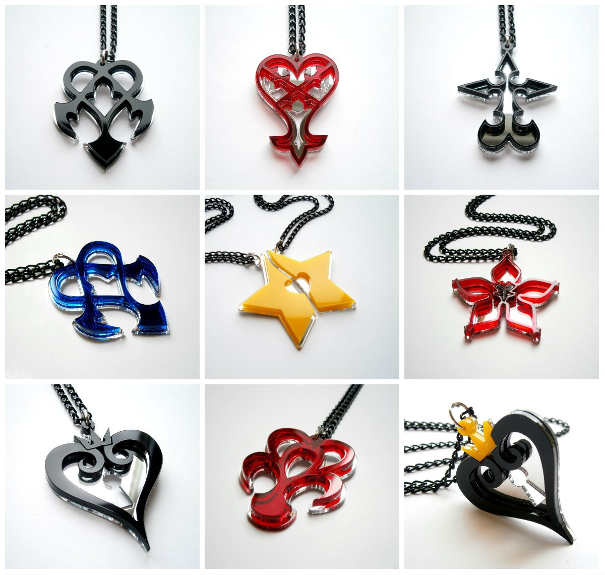 Kingdom Hearts Keychain Lasercut Blue Acrylic Keychain