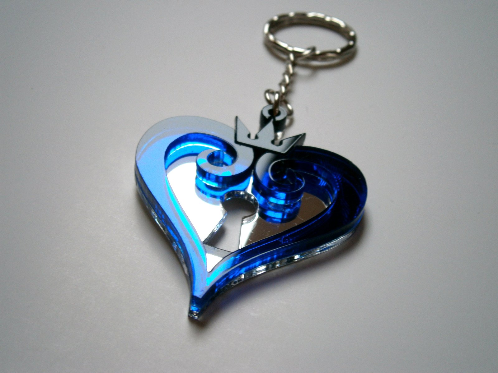 Kingdom Hearts Keychain Lasercut Blue Acrylic Keychain