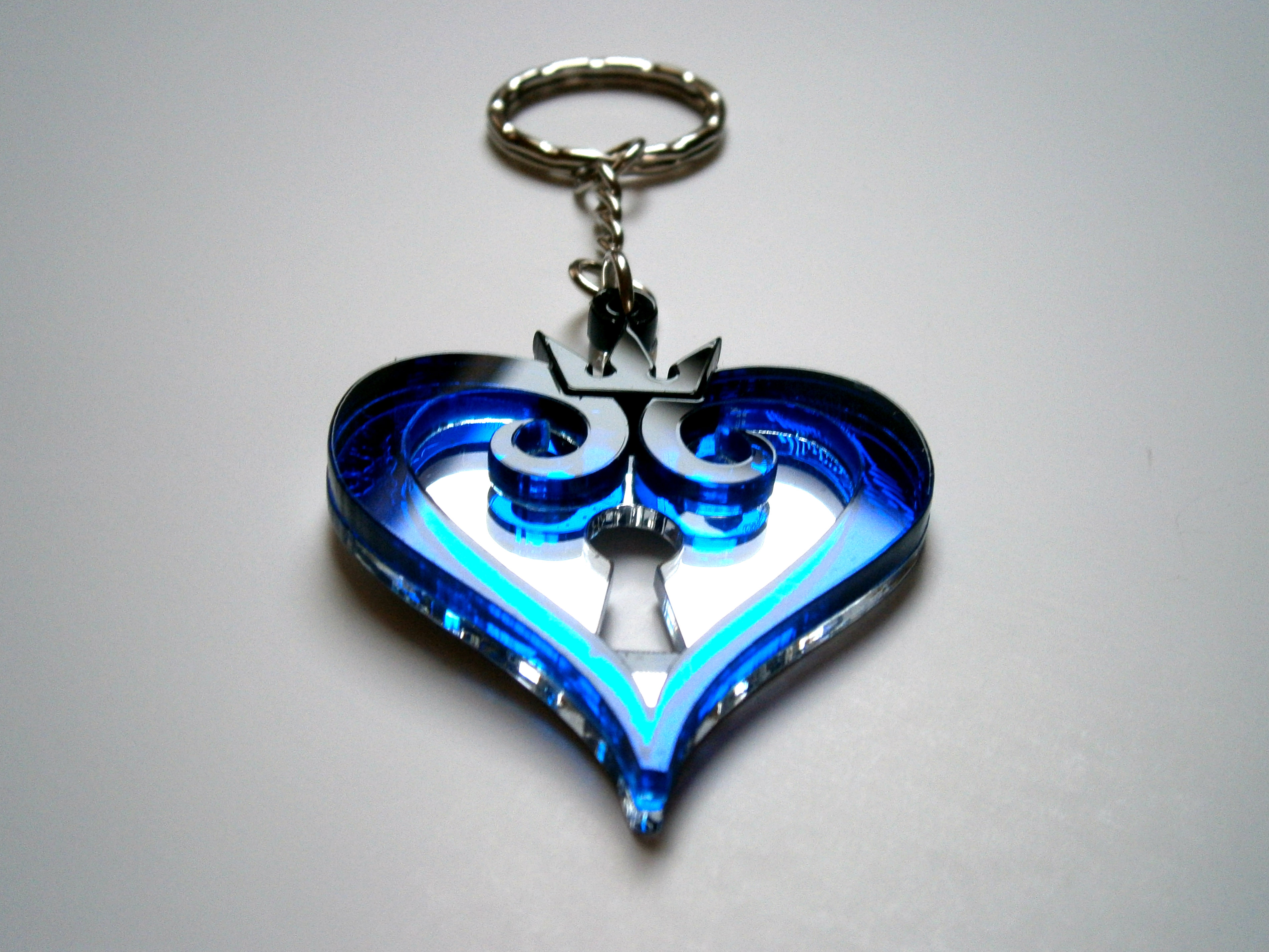 Kingdom Hearts Keychain Lasercut Blue Acrylic Keychain